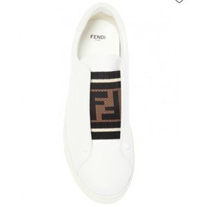 Fendi Vitello FF Rockoclick Slip On Sneakers